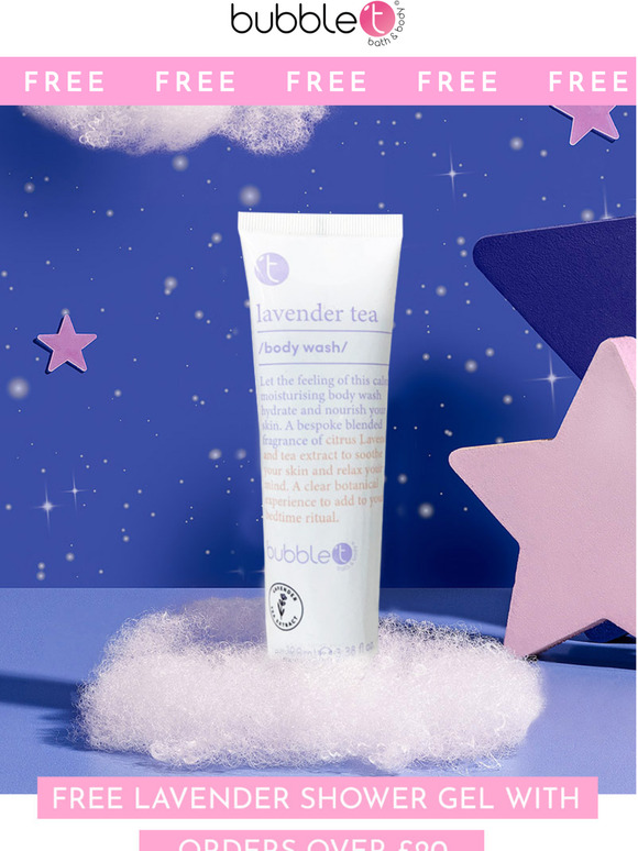 FREE Lavender shower gel on all orders over 20!