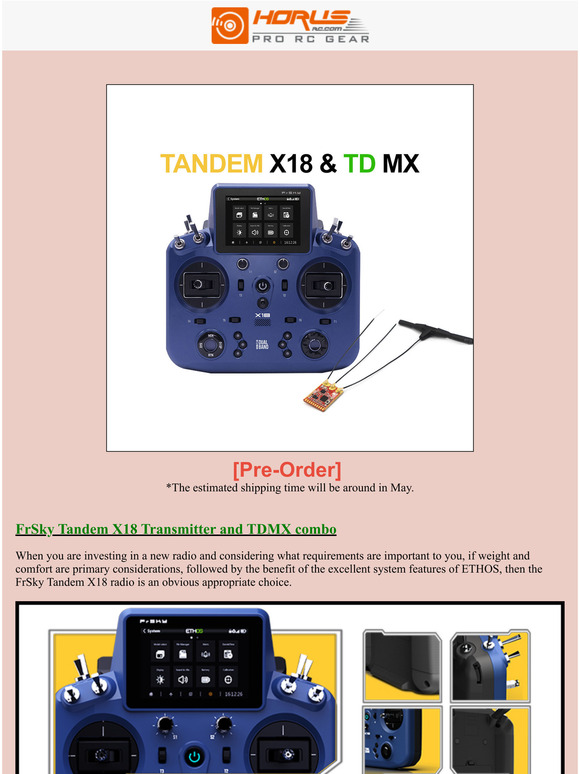 [NEW ARRIVAL] FrSky Tandem X18 Transmitter opens Pre-Order now!!!