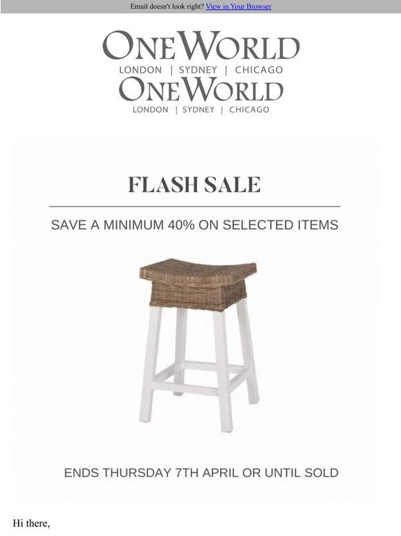 Save A Minimum 40% On Selected Items  | 3 Days only
