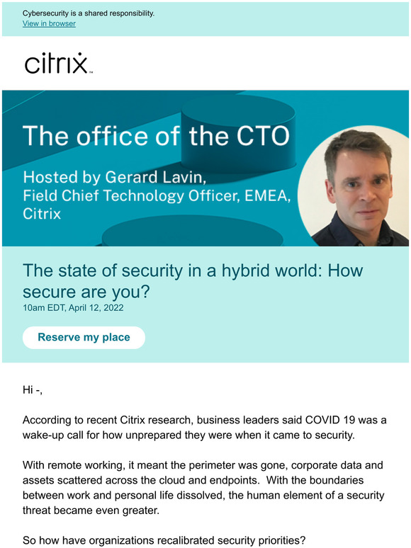 Webinar: The state of security in a hybrid world