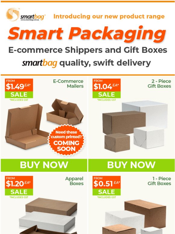 Introducing the all new SMART PACKAGING RANGE