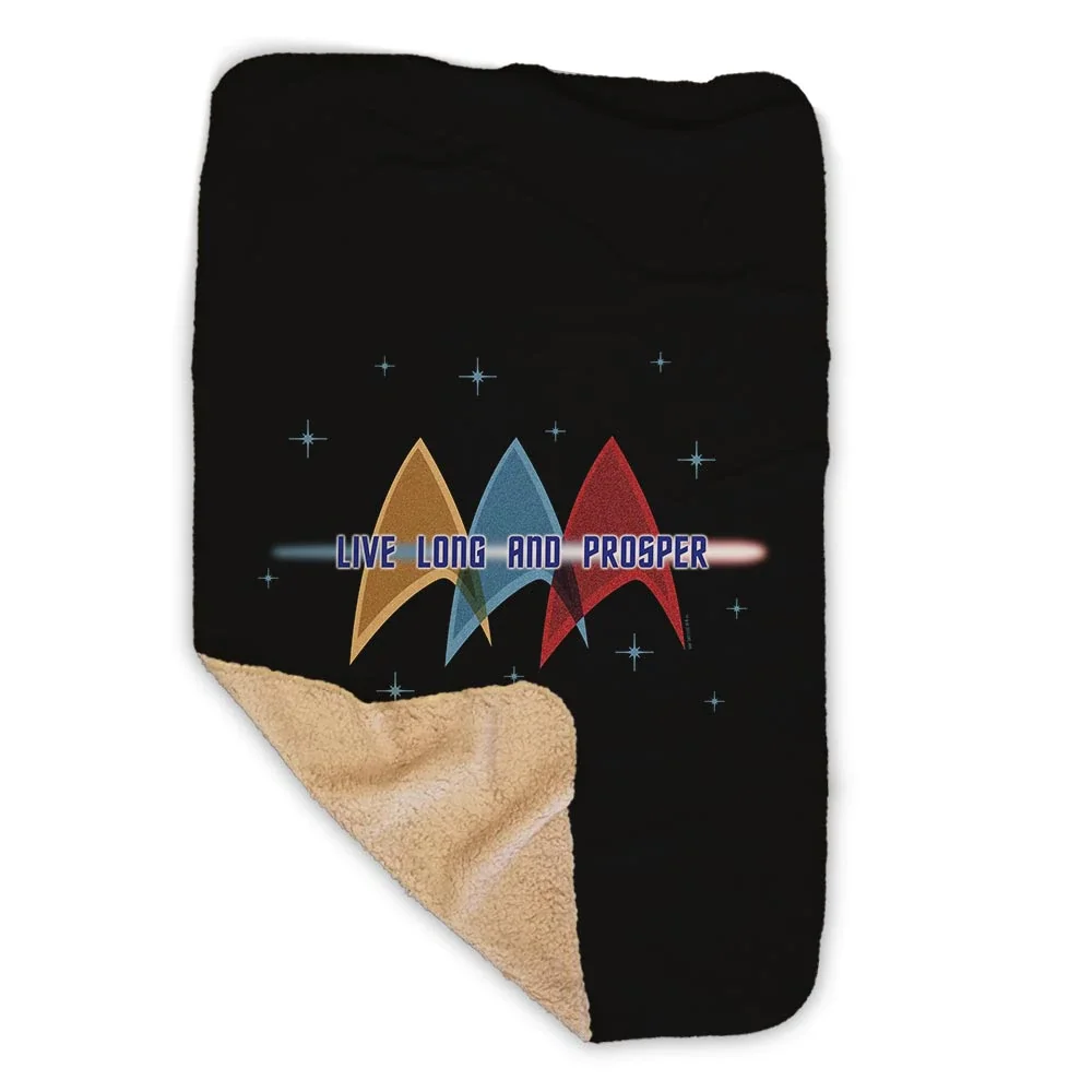 Image of Star Trek: The Original Series Live Long and Prosper Deltas Sherpa Blanket