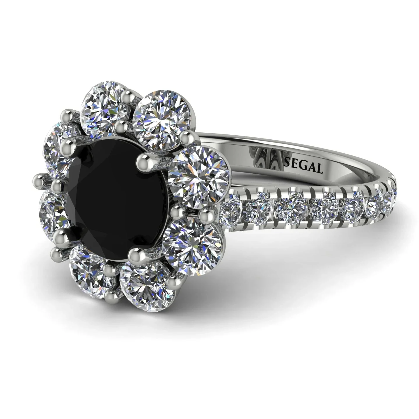 Image of Glamorous Diamond Halo Engagement Ring - Amaya No. 9