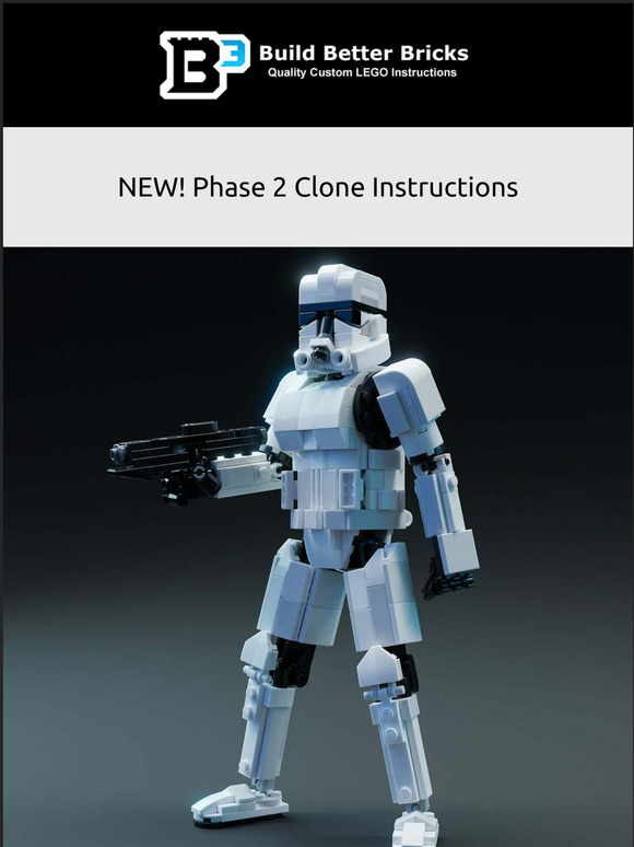 Instructions for Custom Lego Star Wars 9 Phase 2 Clone Trooper