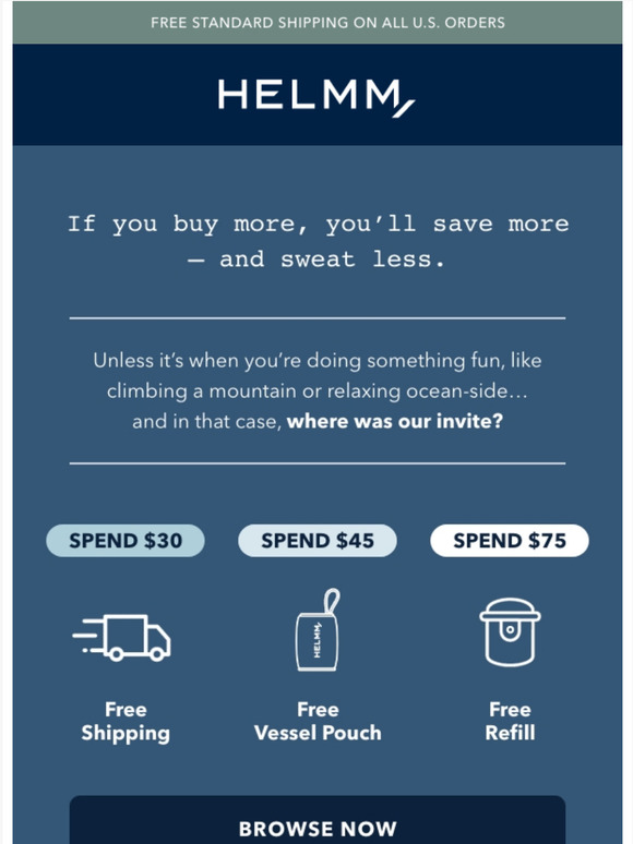 Buy More, Save More, Sweat Less