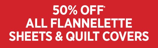 All Flannelette Sheets & Quilt Covers