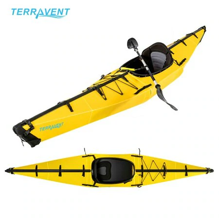 TERRAVENT K1 - Portable Folding Kayak, 154 inches, Yellow
