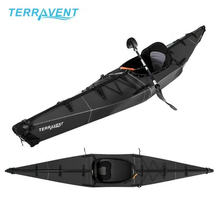 TERRAVENT K1 - Portable Folding Kayak, 154 inches, Black