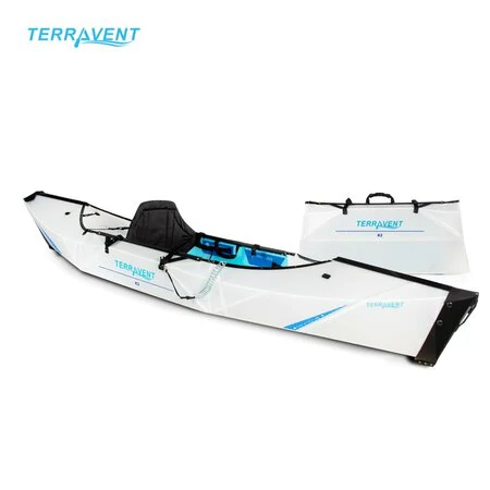 TERRAVENT K2 - Portable Folding Kayak, 116 Inches, White