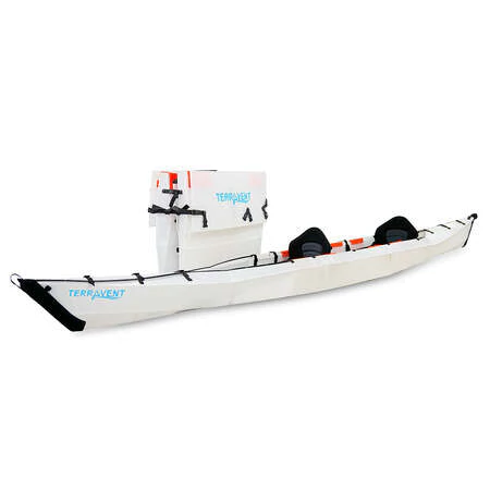 TERRAVENT K3 - Tandem Folding Kayak, 2-Person Origami Kayak, White