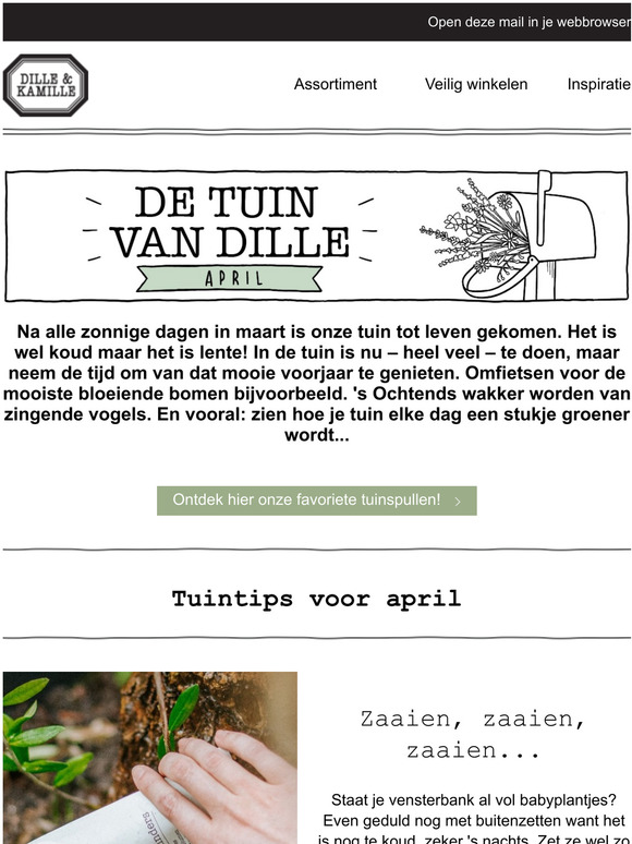 Een frisse start - April in de tuin van Dille
