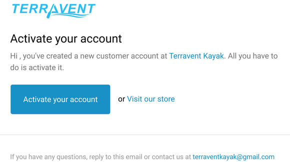 Customer account activation