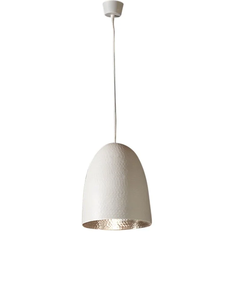 Image of Dolce Beaten White/Silver Pendant