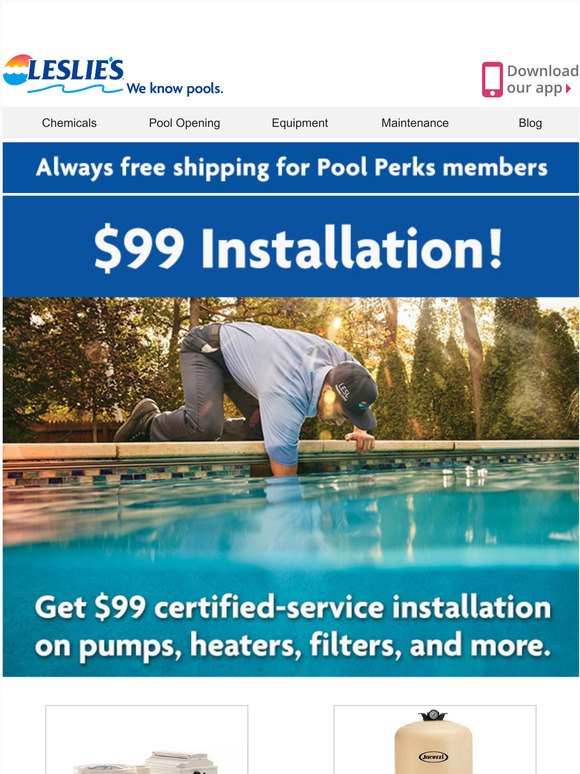 Leslie's Pool Supply Reimagine your POOL now. 99 install & more Milled