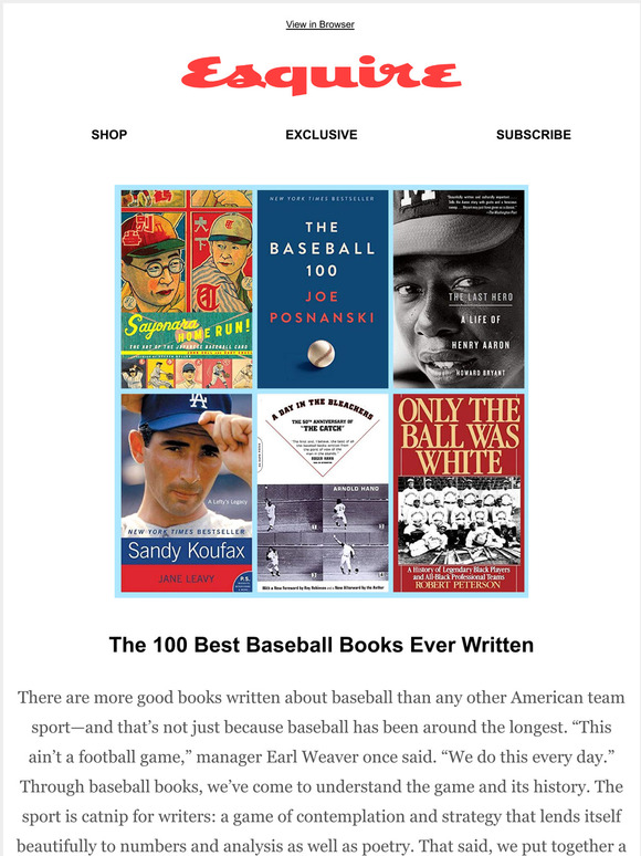 The 100 Best Baseball Books Ever Written