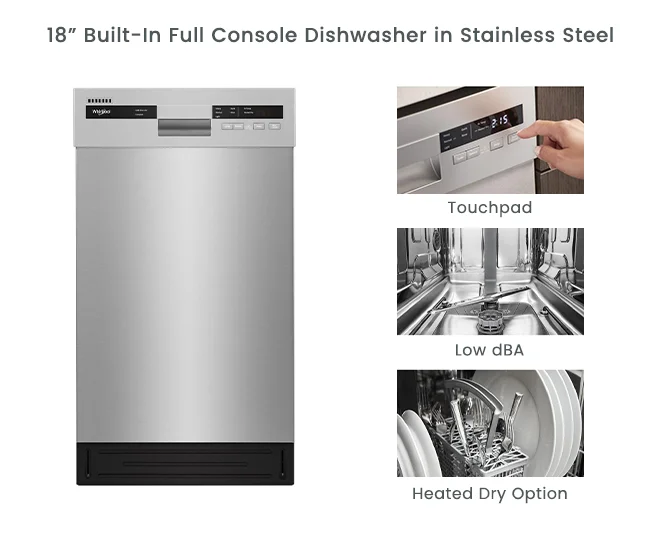 18" Built-In Full Console Dishwasher