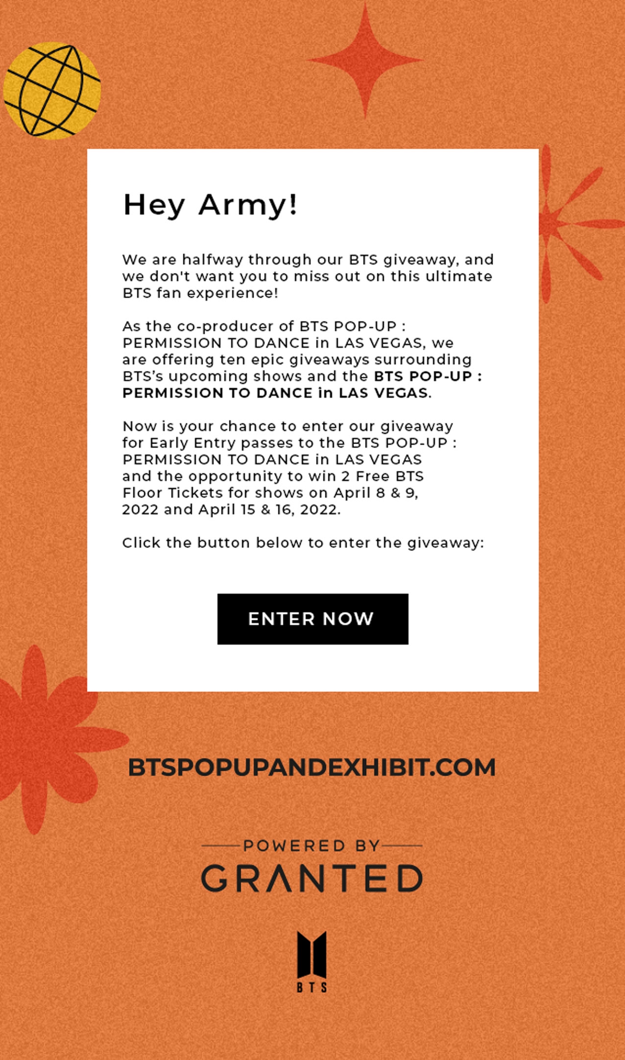 BTS POP-UP: PERMISSION TO DANCE in LAS VEGAS GIVEAWAYS