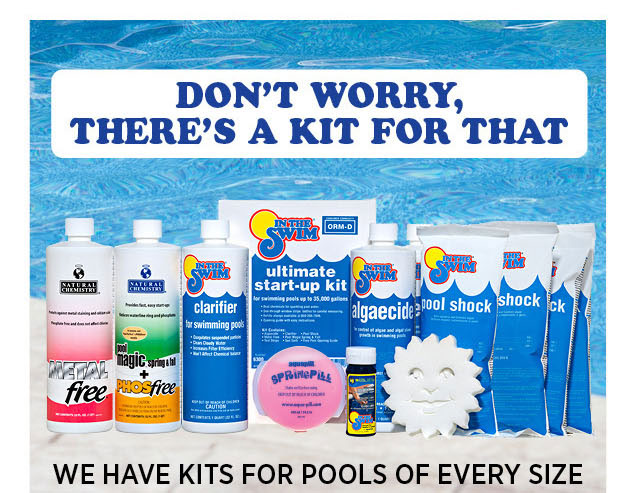 In The Swim Pool Supplies Startup kits for every size pool! Milled