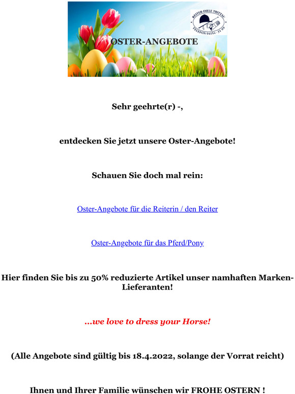 OSTER-ANGEBOTE