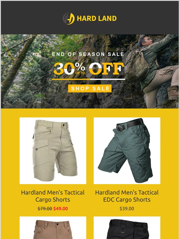 Hardland Spring Men's Clothing Sale 30% off