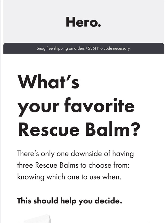 Three New Rescue Balms to Choose From!
