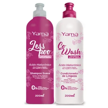 Kit Shampoo Lesspoo + Condicionador Yamá Beauty Care Cowash 300 ml
