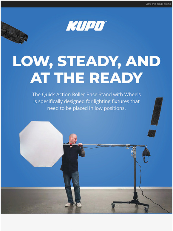 A wheely nice stand for low lights