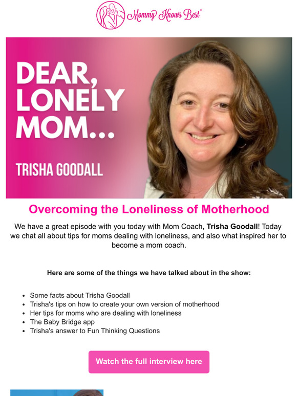 Overcoming the Loneliness of Motherhood