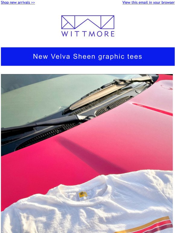 New Velva Sheen graphics, reintroducing C L O S E D, Universal Works, plus lightweight socks and beanies.