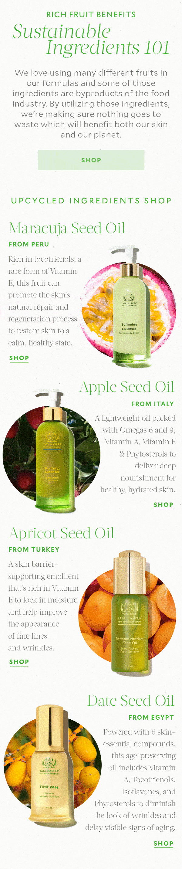 Sustainable Ingredients 101
