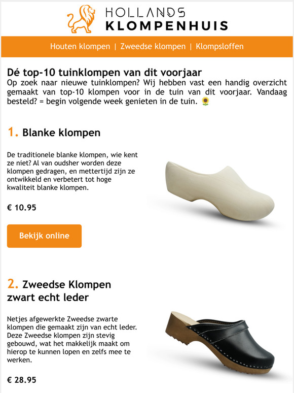 D top-10 klompen voor buiten!
