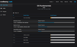 Teacher dashboard