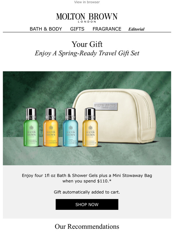 Molton Brown Enjoy A SpringReady Travel Gift Set Milled