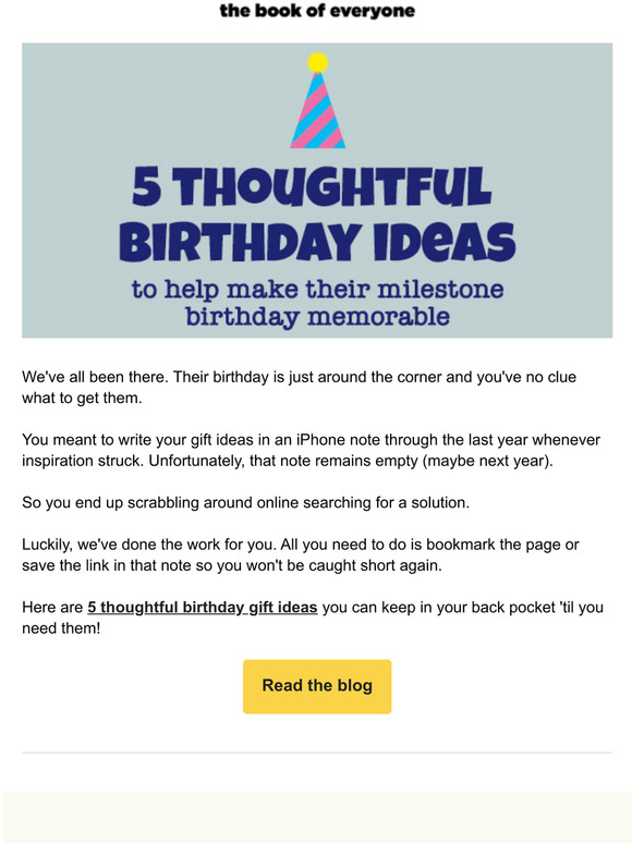 Ever stuck for a birthday gift? 