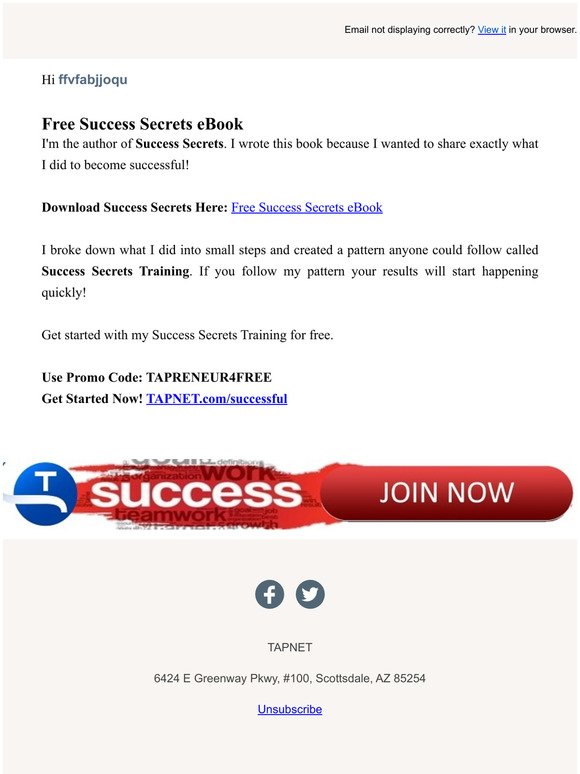 Success Secrets eBook Download You Requested