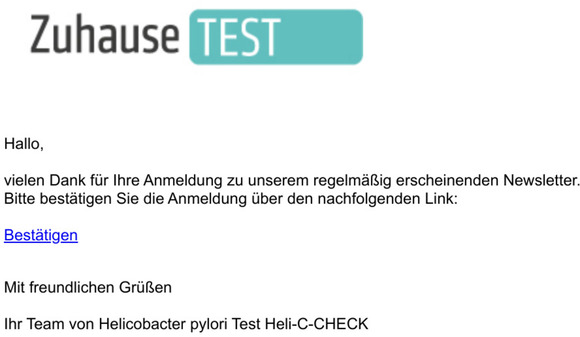 Bitte besttigen Sie Ihre Newsletter-Anmeldung