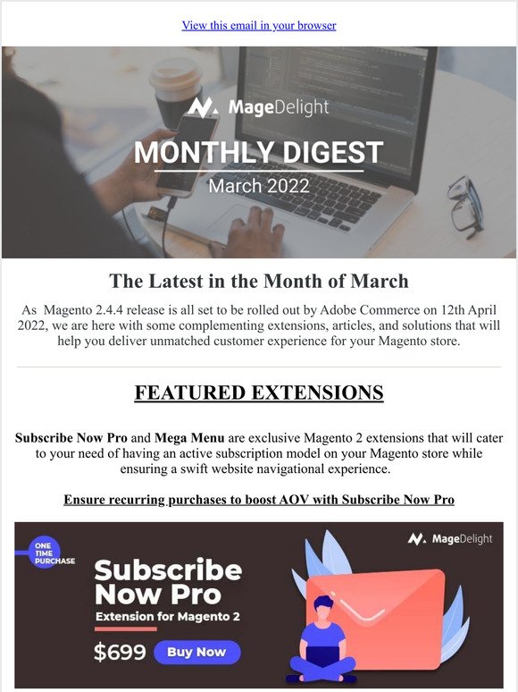 Monthly Digest for March '22 is Here!