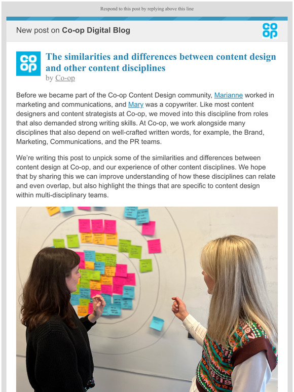 [New post] The similarities and differences between content design and other content disciplines