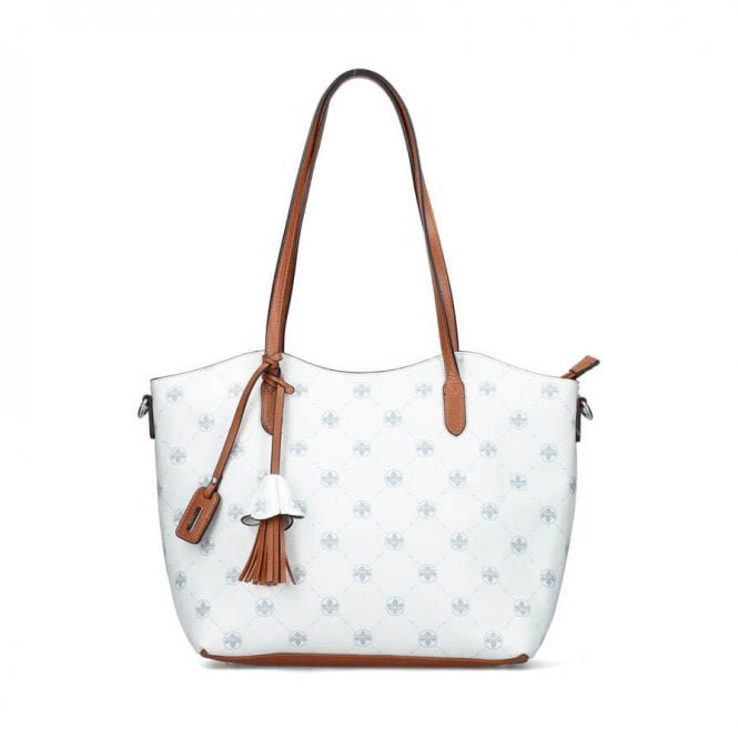 H1056-40 Women's Fashion Designer Style Handbag in White
