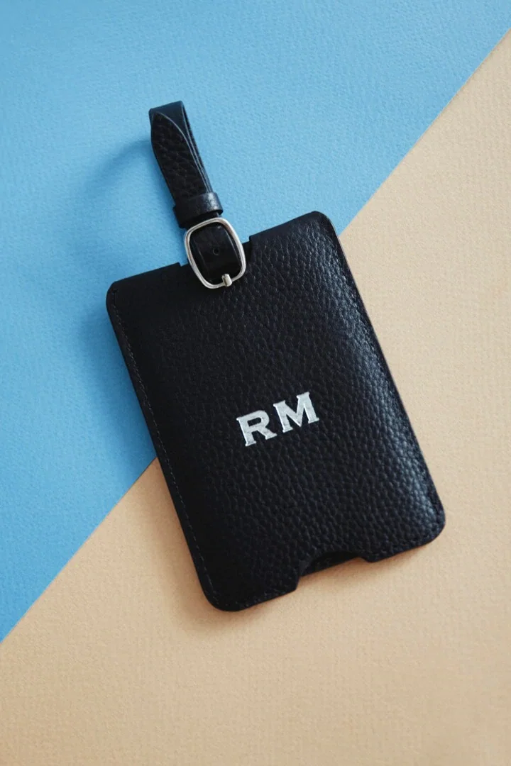 Image of Luxe Luggage Tag | Black Silver