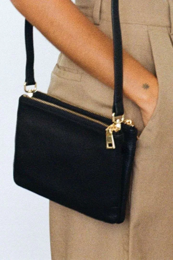 Image of Double Pouch Bag | Black Gold