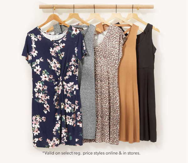 *Valid on select reg. price styles online & in stores.