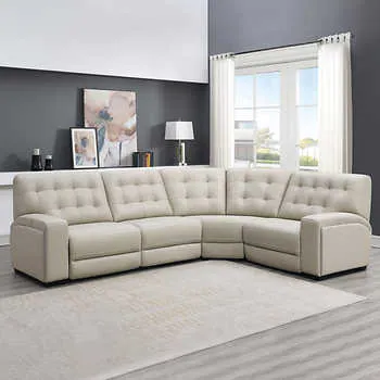 Reiya Leather Power Reclining Sectional