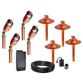 P.M. Lighting Professional Series 8-Light LED Landscape Lighting Kit