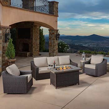 Grand Leisure Brandemore 4-Piece Fire Chat Set