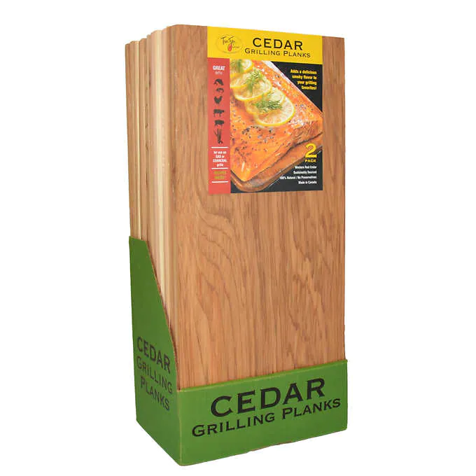 TrueFire Cedar Grilling Planks, 7.25-inch x 16-inch, 2-Count, 12-Pack