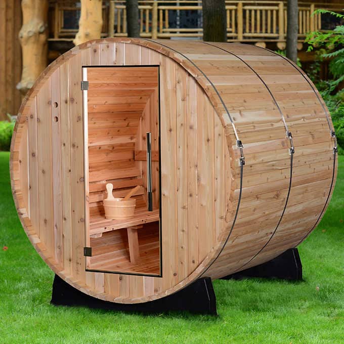 Almost Heaven Saunas Morgan 4-Person Barrel Steam Sauna