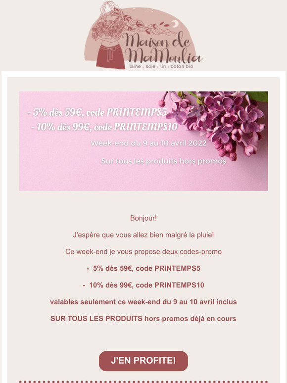 CE WEEK-END: -10% ds 99 // -5% ds 59 !