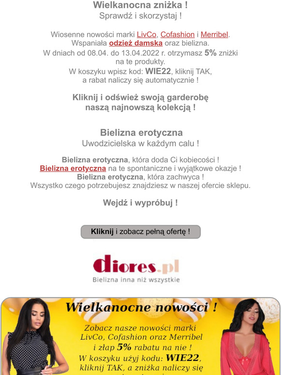 Wielkanocne nowoci z rabatem od diores.pl