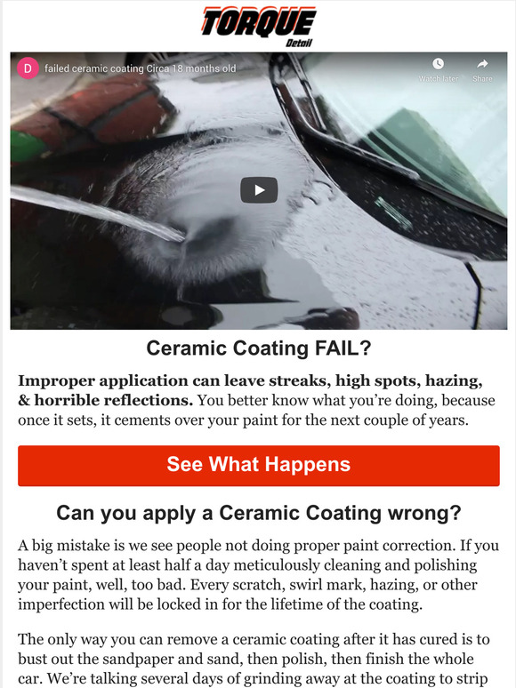 Torque Detail What happens when a ceramic coating goes WRONG? Milled